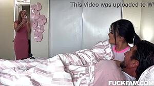 Hey, this little perky Latina milf mommy fulfills my dirtiest hardcore fantasy with big tits blowjob