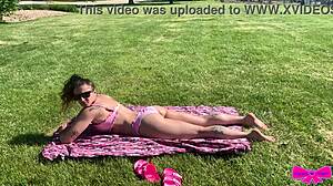Pov: Dakota Marr Handles the Sunbathing Voyeur with Close Attention