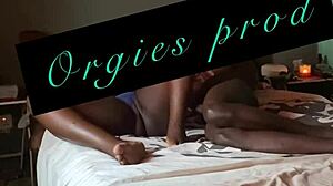 Smooth Shaved Ebony Pussy Takes Sideways BBC at Dawn