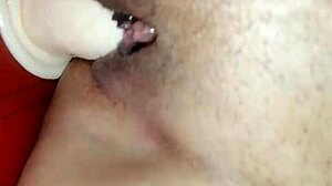nalgona stuffs her tight holes with huge dildo toys