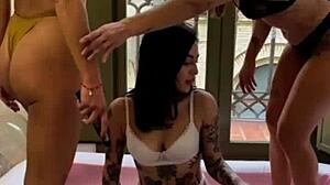 i squirt all over her face in our lesbian toy threesome