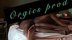 Smooth Shaved Ebony Pussy Takes Sideways BBC at Dawn