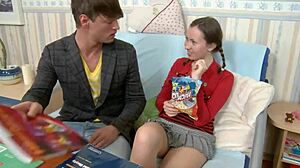 damn this young russian whore's tight ass gapes wide from huge cock destruction