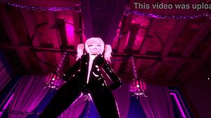 gothic teen pegs guy in intense bdsm viro vr session