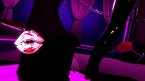 gothic teen pegs guy in intense bdsm viro vr session