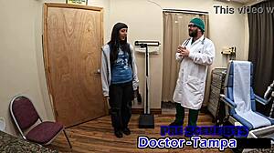 Behind Scenes With Dr Tampa Tickling Selena Sativa's Bare Feet In Latex Gloves