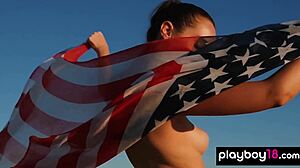 big boobed all natural brunette willa prescott strips naked posing her shaved pussy in desert outdoors 👙🌵