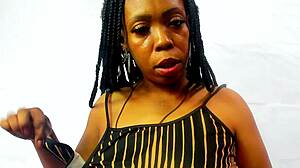 Curvy ebony goddess mistress shakes fat ass natural tits sexy tease