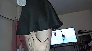 that hot woman in her skirt looks like she really wants it bad