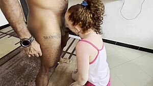 brazilian stepdaughter sucks stepdad deep lets him creampie her tight pussy