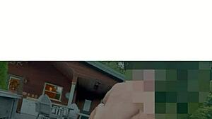 we sneaked into neighbors jacuzzi for hot ass sucking pool sex and barely escaped getting caught