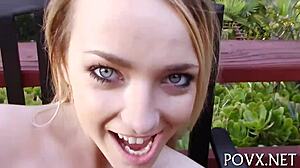 Legal Age 18+ Teen Couple Pounds Tight Pussy In Rough POV