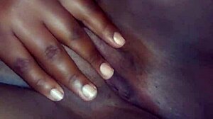 Amateur Chubby Babe's Close-Up Shaved Pussy Fingering Solo Debut