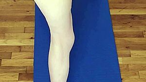 Milf's big tits ass flexes naked yoga poses perfect for jerking thick cumshots