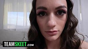 pretty natural tits bounce as i ride big cock to creampie revenge