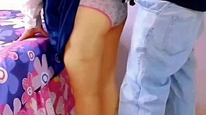 Convinced my hot Mexican schoolgirl cousin for outdoor anal creampie in her tight pussy