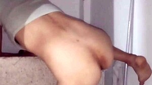 Creampie POV bareback doggystyle dumping load in hot shaved Latina stepsister's vagina