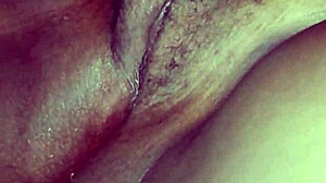 Amateur Chubby Babe's Close-Up Shaved Pussy Fingering Solo Debut