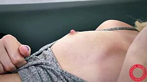 samantha rone gives sloppy blowjob oral sex to lucky mark white's big cock