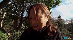 busty asian milf casting audition bends over for threesome doggystyle blowjob creampie facial