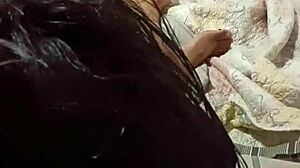 Six months pregnant wife's tight ass takes anal creampie pounding homemade swallow finish