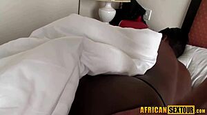 Real african milf shakes huge boobs in homemade sex tape