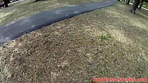 Eurobabe picked up for secret pov blowjob and missionary pounding