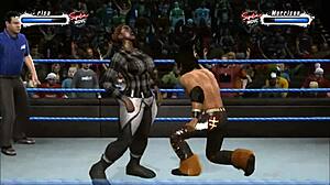 hey marrisa takes on john morrison in wild wrestling fetish match