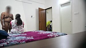 Blowjob and fucking wife while maid cleans 😈 hardcore group action!