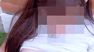 hot college girls detonate petite latina cosplay princess publicly on balcony