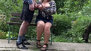 Mother-in-law spreads tits for my hot cum load 😍💦