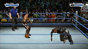 hey marrisa takes on john morrison in wild wrestling fetish match