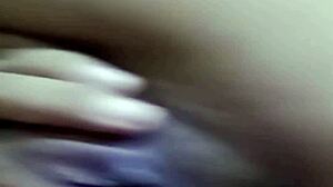 hey ashira's hairy asian pussy looks so pretty in this bedroom call video sex 😍💦 close up moans