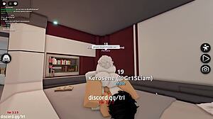 I surrendered to a horny man's rough fuck and creampie in Roblox condo game