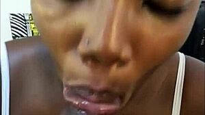 Slutty thot throat gulps massive cumload after rough face fuck and swallow