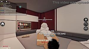 I surrendered to a horny man's rough fuck and creampie in Roblox condo game