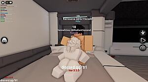 I surrendered to a horny man's rough fuck and creampie in Roblox condo game