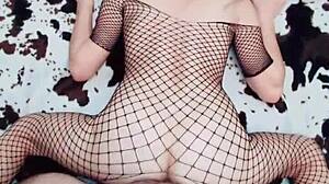 Slender Housewife Tempts Young Lover at Home
