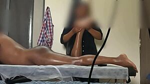 Thai Massage Girl Gets Ass Flashed