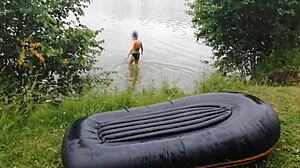 Vacation sex tape rips clothes off stepmom's feet and toes!