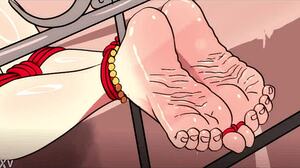 Chizuru's Tied Footjob Bursts Cum Everywhere!