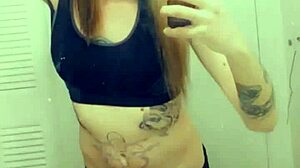 Hot Tranny Gropes Her Clitty In Satin Panties!
