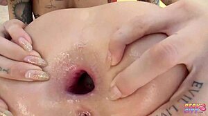 satine summers swallows cum after anal piledriver