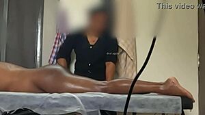 Thai Massage Girl Gets Ass Flashed