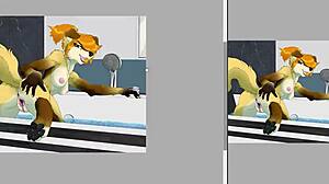 furry girl spreads wet pussy in bathtub timelapse shower tease