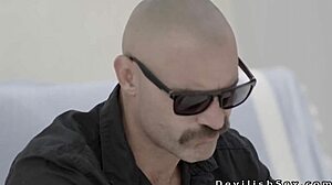 Lumi Ray's shaved pussy licked then banged by monster cock hotel style
