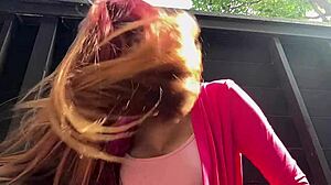 hey italian milf artemisia loves outdoor long hair fetish solo tease