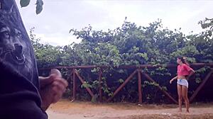 heart racing from risky public park handjob on hard cock for hot stranger i just flashed