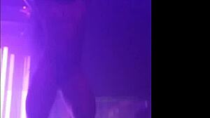 lenev8 sneaks into swing club strips bare and fucks stranger on pole in cabins