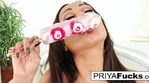 Indian Milf Priya Rai Slurps Huge Dicksicle with Pro BJ Skills!